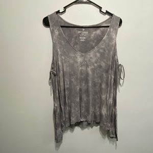 AE American Eagle Cold Shoulder Soft & Sexy Shirt